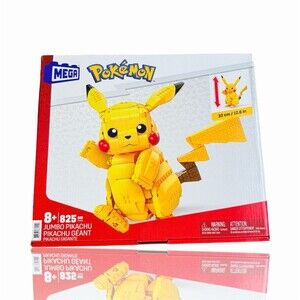 MEGA Pokémon Jumbo Pikachu Building Set 825 Pieces 12.6in Poseable Figure